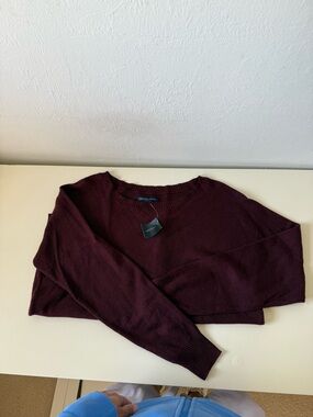 American eagle garnet maroon Crewneck Sweater